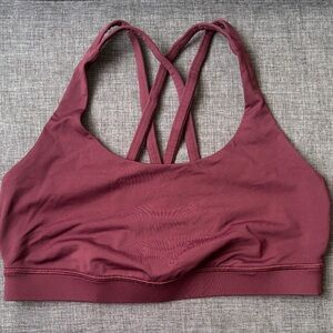 Women's Burgundy Lululemon Energy Sports Bra